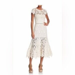 Joie “Celedonia” Midi Lace Dress in Ivory Size 4 NWT